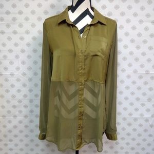 CLOSET CLOSING Free People LSChiffon Blouse